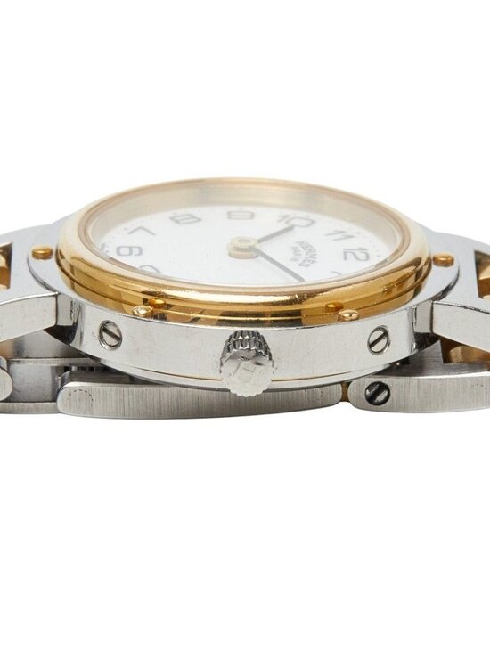 Hermes Clipper Watch White Gold Silver Stainless Steel main image 7